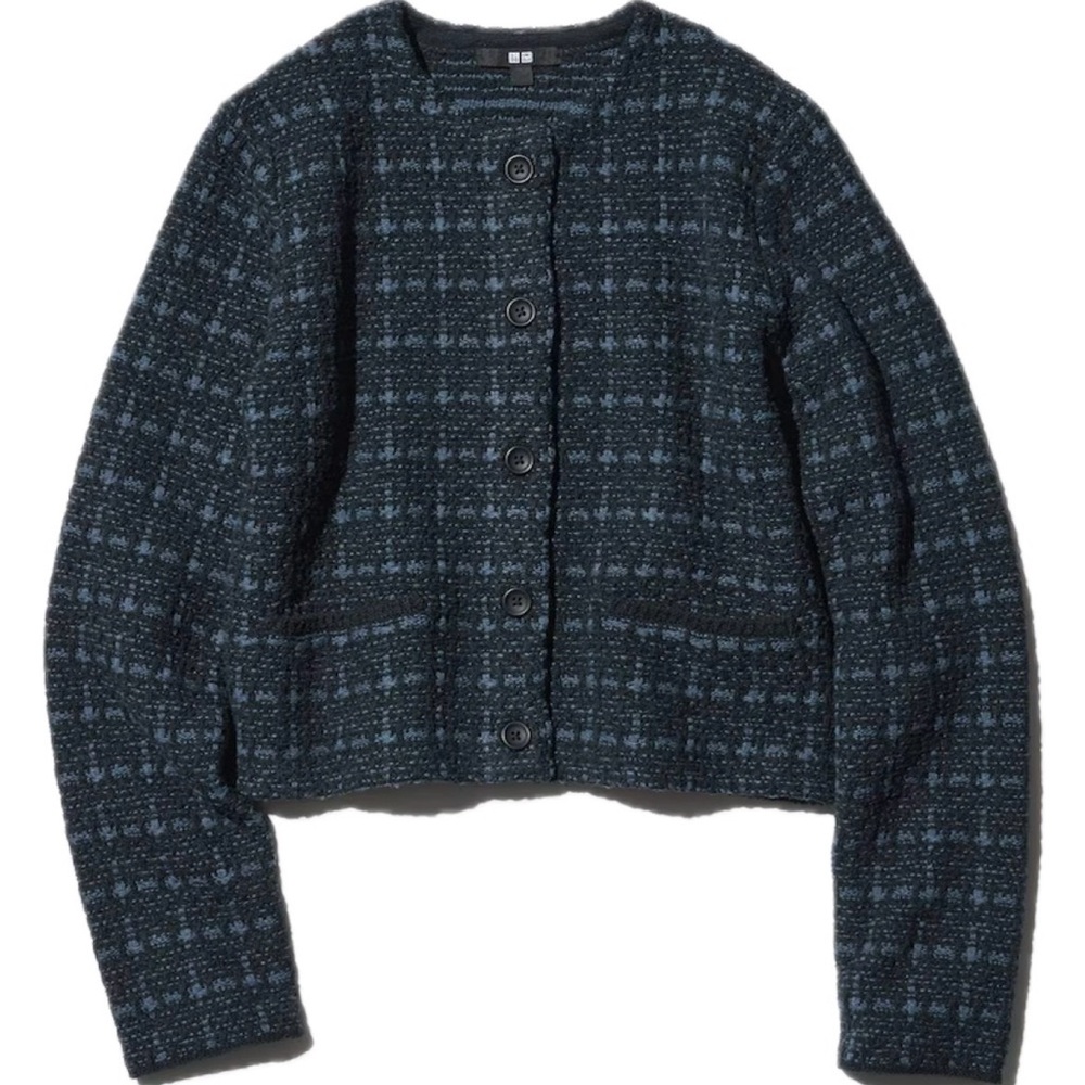 Uniqlo Knitted Short Jacket, blue, size: XXL, EUC - like new